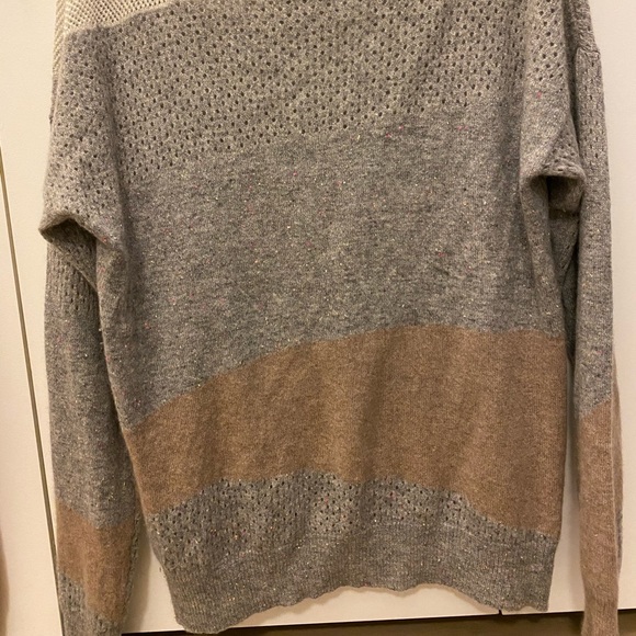 white + warren colorwork oversized gray neon colours knit sweater cashmere - Picture 3 of 16